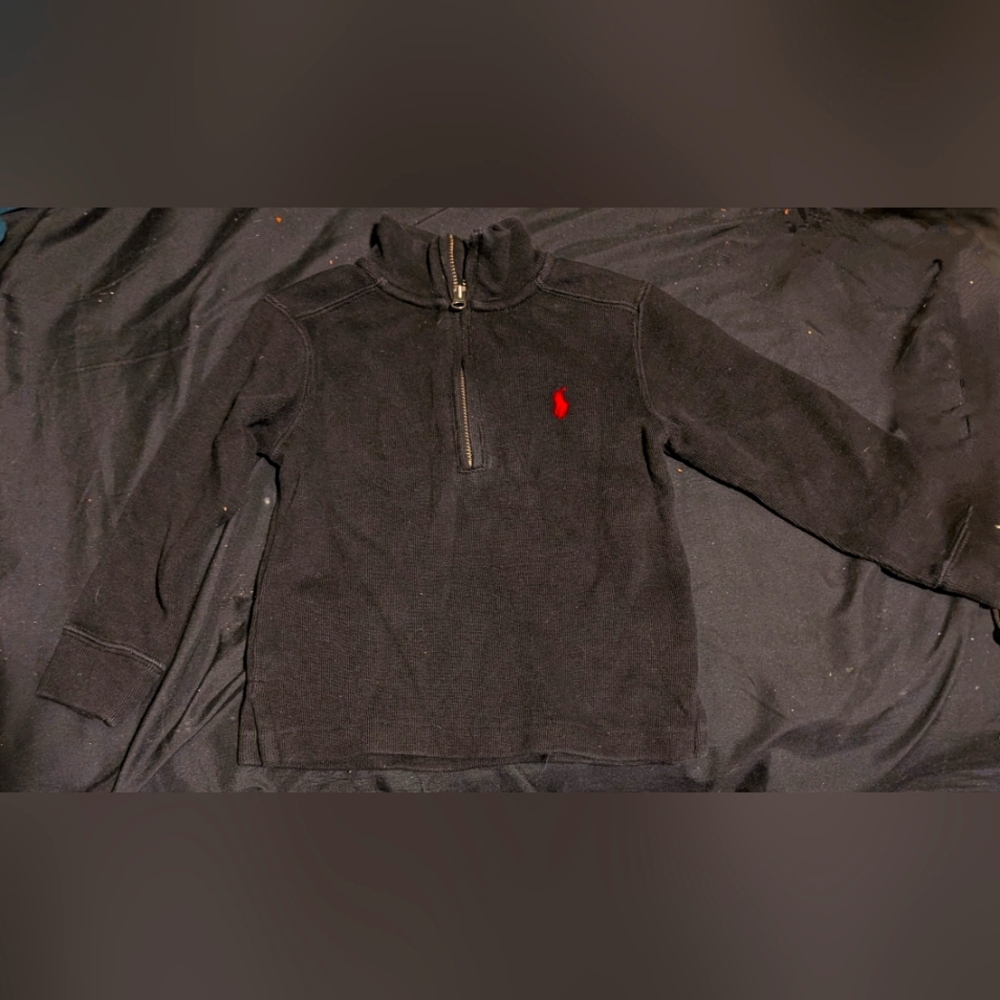 Ralph Lauren Polo Black Pullover with Red Logo(2T)
